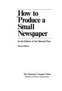 Tapa de How to produce a small newspaper