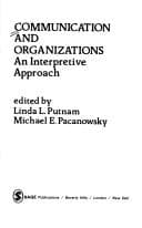 Tapa de Communication and organizations, an interpretive approach