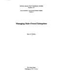 Tapa de Managing state-owned enterprises