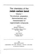 Tapa de The Structure, preparation, thermochemistry, and characterization of organometallic compounds