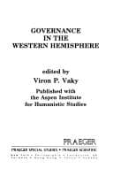 Tapa de Governance in the Western Hemisphere