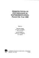 Tapa de Perspectives in psychological experimentation