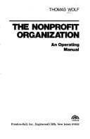 Tapa de The nonprofit organization
