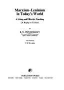 Tapa de Marxism-Leninism in today's world, a living and effective teaching