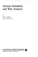 Tapa de Systems reliability and risk analysis