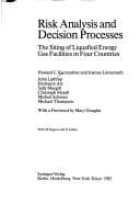 Tapa de Risk analysis and decision processes