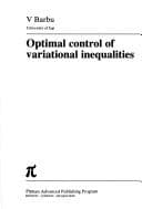 Tapa de Optimal control of variational inequalities