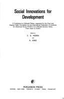Tapa de Social innovations for development