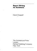 Tapa de Report Writing for Architects