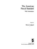 Tapa de The American Pascal standard