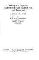 Tapa de Pricing and capacity determination in international air transport