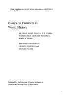 Tapa de Essays on frontiers in world history