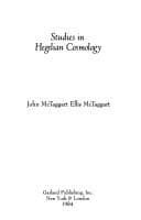 Tapa de Studies in Hegelian cosmology