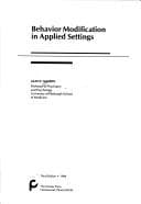 Tapa de Behavior modification in applied settings