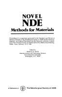 Tapa de Novel NDE methods for materials