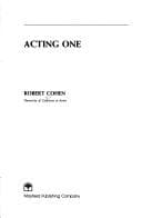 Tapa de Acting one