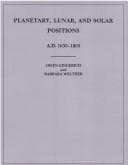 Tapa de Planetary, lunar, and solar positions