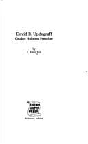 Tapa de David B. Updegraff, Quaker Holiness preacher