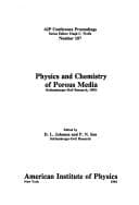 Tapa de Physics and chemistry of porous media