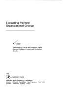 Tapa de Evaluating planned organizational change