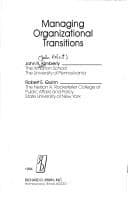 Tapa de Managingorganizational transitions