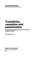 Tapa de Transitivity, causation, and passivization