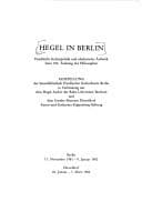 Tapa de Hegel in Berlin