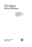 Tapa de Kleine Schriften