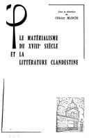 Tapa de Le Matérialisme du XVIIIe siècle et la littérature clandestine