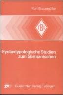 Tapa de Syntaxtypologische Studien zum Germanischen