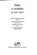 Tapa de Juges et notables au XIXe siècle