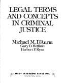 Tapa de Legal terms and concepts in criminal justice