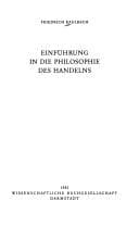 Tapa de Einführung in die Philosophie des Handelns
