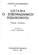 Tapa de Ustawa o zobowiązaniach podatkowych
