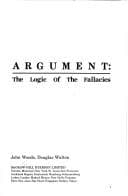 Tapa de Argument, the logic of the fallacies