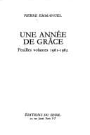 Tapa de Une année de grâce