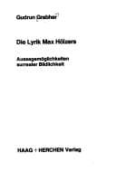 Tapa de Die Lyrik Max Hölzers