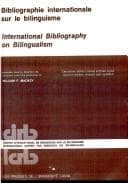 Tapa de Bibliographie internationale sur le bilinguisme