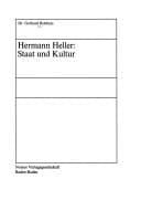 Tapa de Hermann Heller, Staat und Kultur