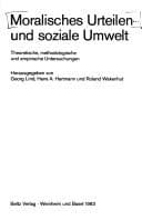 Tapa de Moralisches Urteilen und soziale Umwelt