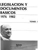 Tapa de Legislación y documentos básicos, 1976-1982