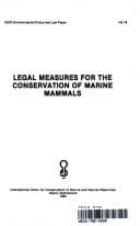 Tapa de Legal measures for the conservation of marine mammals