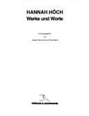 Tapa de Hannah Höch, Werke und Worte
