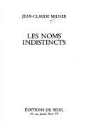 Tapa de Les noms indistincts