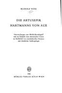 Tapa de Die Artusepik Hartmanns von Aue
