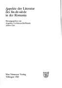Tapa de Aspekte der Literatur des fin-de-siècle in der Romania