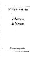 Tapa de Le discours de l'altérité