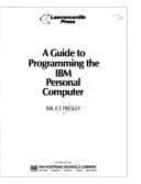 Tapa de A guideto programming the IBM personal computer