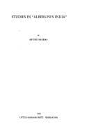 Tapa de Studies in "Alberuni's India"