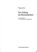 Tapa de Der Anfang der Bescheidenheit